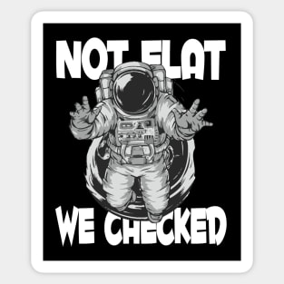 Not Flat We Checked Sticker